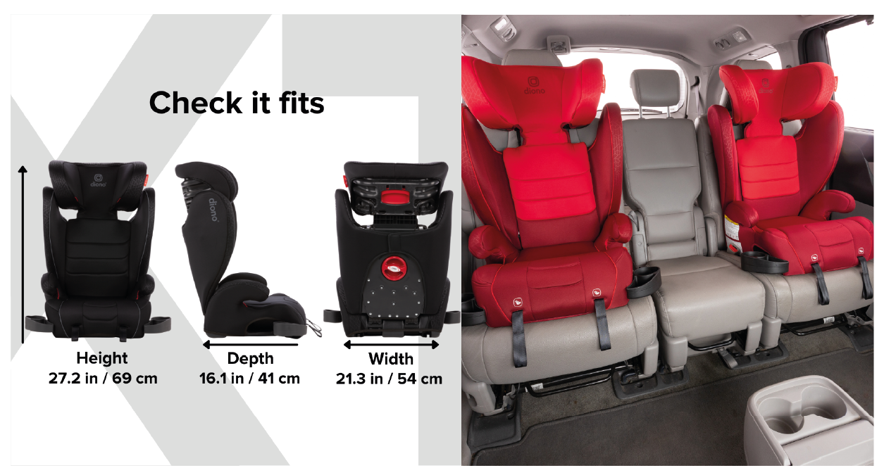 Car seat width clearance comparison